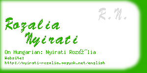 rozalia nyirati business card